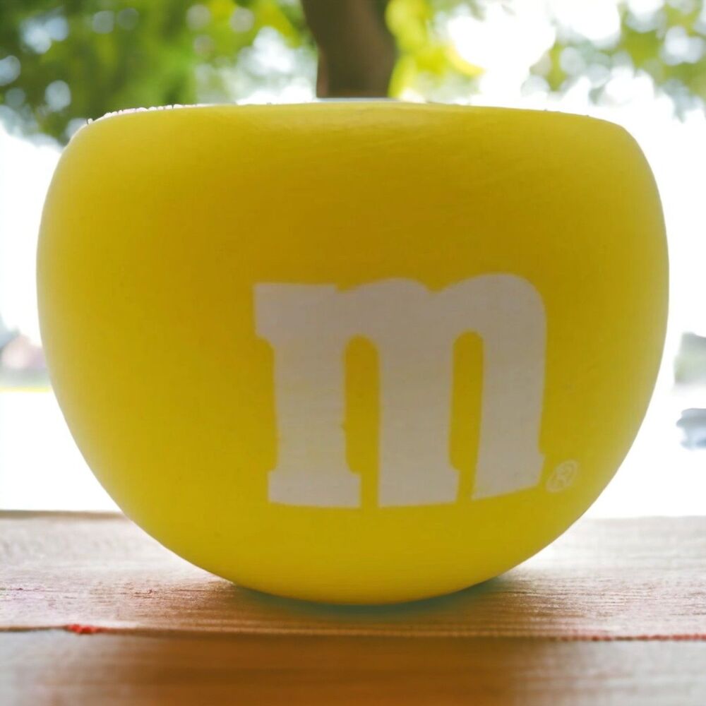 M&M Yellow Wooden Tealight Candle Holder Votive Home Decor Accent